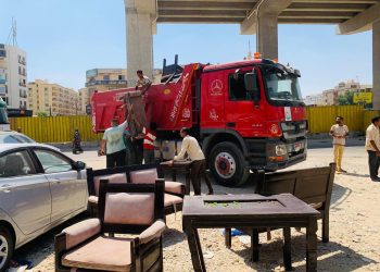 حملات لإزالة الإشغالات بعدة مناطق بمدينة 6 أكتوبر