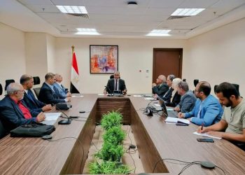 د. سيد إسماعيل يلتقي بممثلي أحد المصانع المتخصصة في تصنيع المهمات الكهروميكانيكية