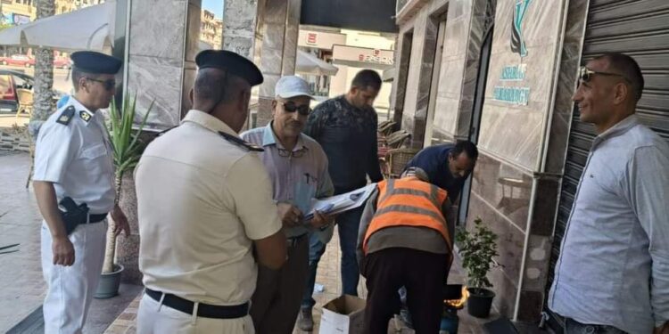 جهاز دمياط الجديدة ينفذ 48 قرار غلق وتشميع لـ معارض سيارات مخالفة 1 معارض سيارات مخالفة